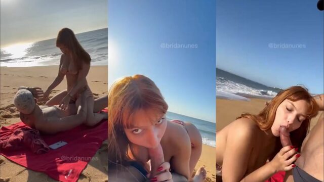 Brida Nunes transando gostoso no meio da praia