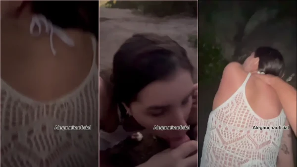 A gostosura da Alexandra Neves se divertindo e se entregando no meio da natureza