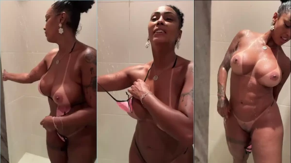 Clipe da Rosiane Pinheiro se refrescando no banho