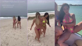 Débora Peixoto e Luiza Marcato aproveitando um dia de sol na praia, com uma seleção de vídeos bem quentes!