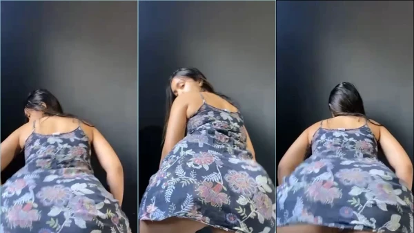 Garota morena linda no vídeo hot rebolando com um vestido danado!