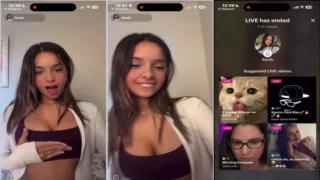 Sarah, a adolescente ousada e sexy, se filmando em um vídeo adulto