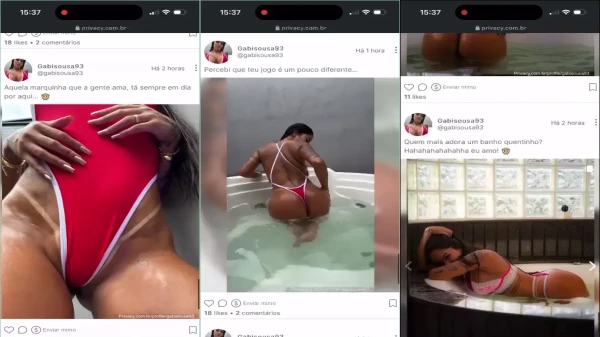 Gabi Souza, a gata morena cheia de charme, tá arrasando no Privacy!