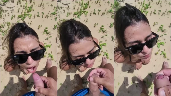 Nino e Aline trocando carinho em plena rua, com um final bem suado