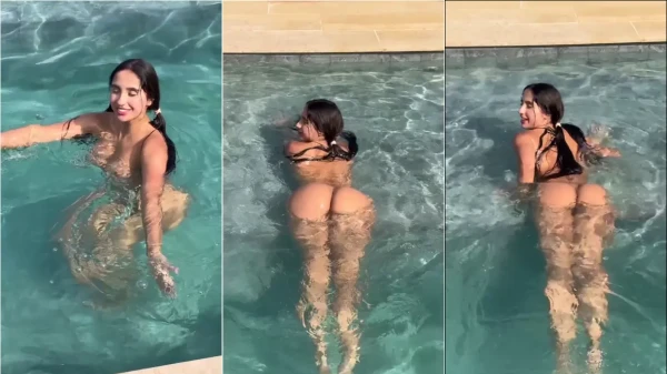 Noa Honey foi parar na internet fazendo um nado livre sem roupa